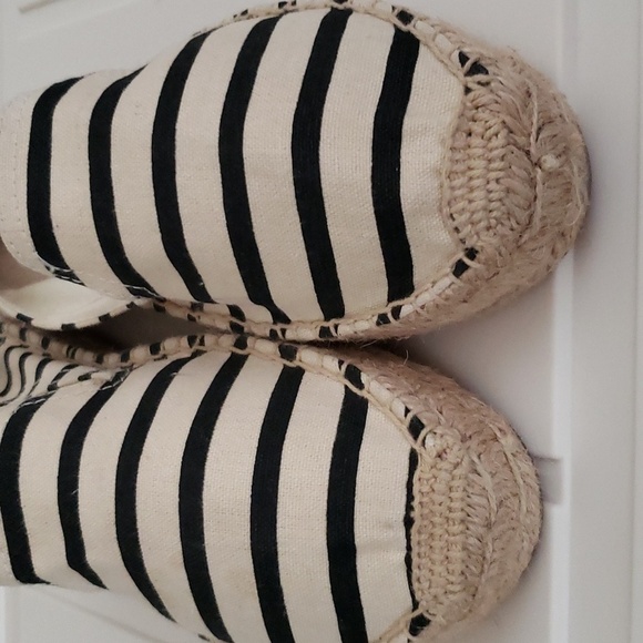 Soludos striped slip on platform espadrille flats, women's size 7.5 - Picture 3 of 8